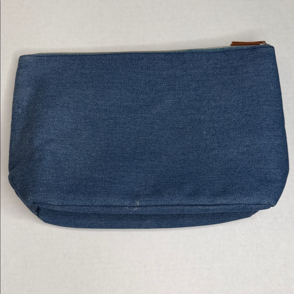 Lucky Brand Navy Floral Embroidered Cosmetic Bag - Picture 8 of 9